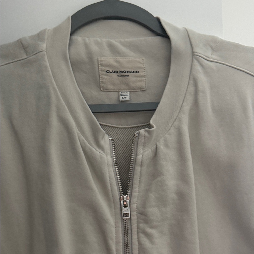 Club Monaco Light Tan Zip-Up Jacket